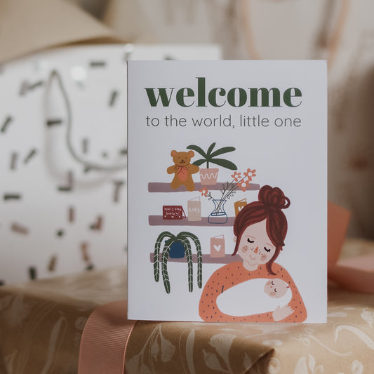 Welcome baby card